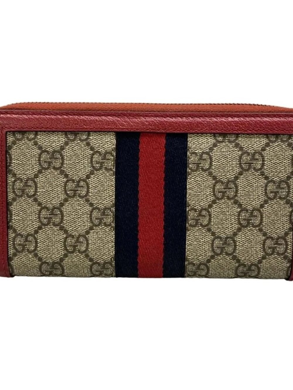GUCCI Queen Margaret 476069 Dark Brown Red Multi PVC Leather Long Wallet - Picture 12 of 12